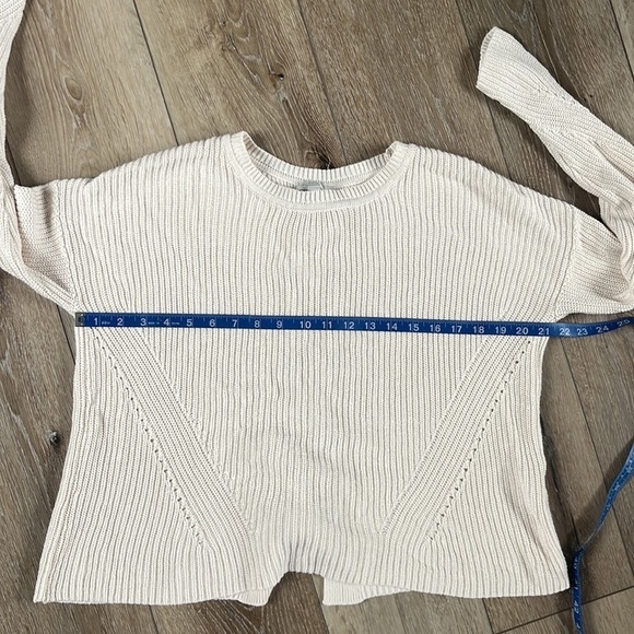 Lucky Brand Cream Knit Sweater with Lace Up Back Detail - Picture 10 of 11